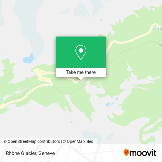 Rhône Glacier map