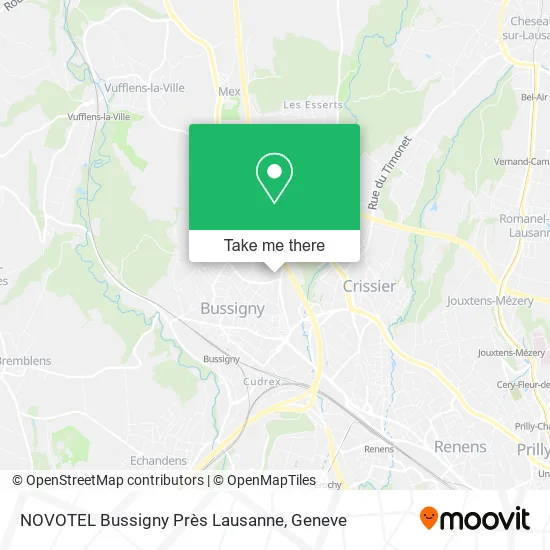 NOVOTEL Bussigny Près Lausanne map