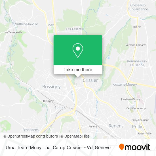 Uma Team Muay Thai Camp Crissier - Vd map
