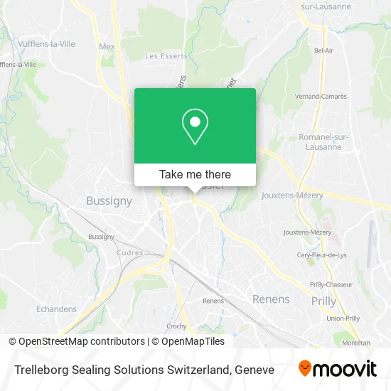 Trelleborg Sealing Solutions Switzerland map
