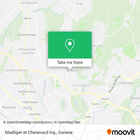 Madliger et Chenevard Ing. map