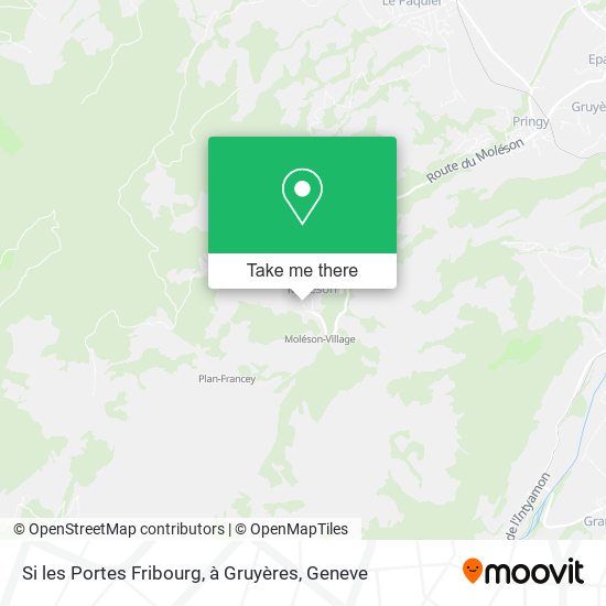 Si les Portes Fribourg, à Gruyères map