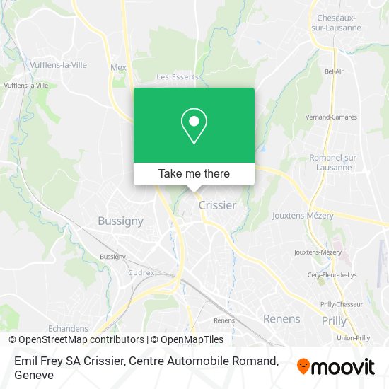 Emil Frey SA Crissier, Centre Automobile Romand map