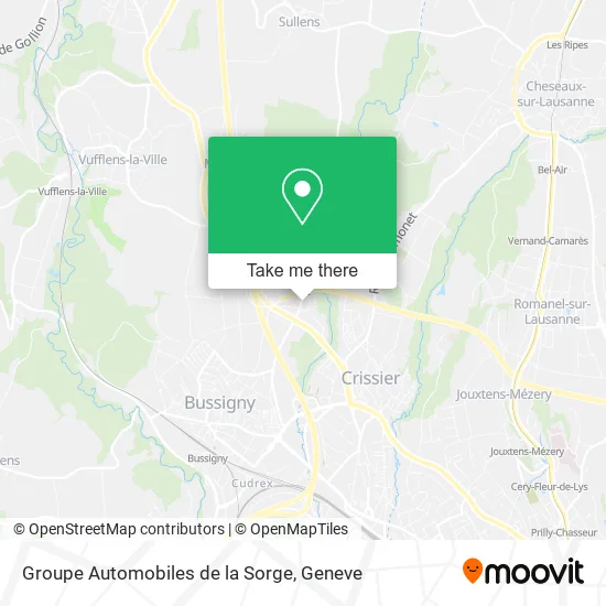 Groupe Automobiles de la Sorge map