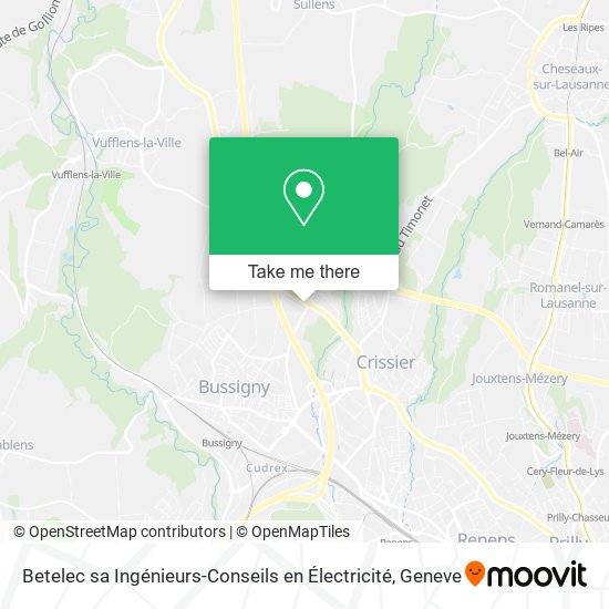 Betelec sa Ingénieurs-Conseils en Électricité map