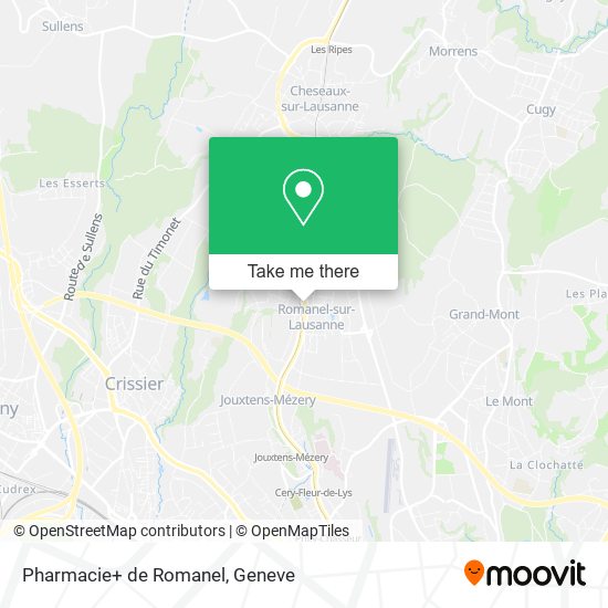 Pharmacie+ de Romanel map