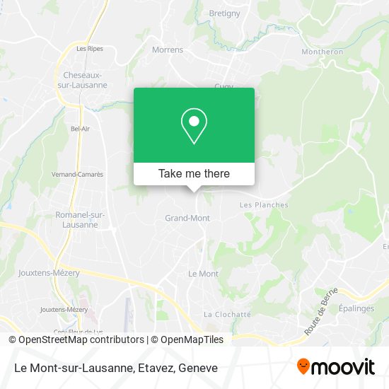 Le Mont-sur-Lausanne, Etavez map