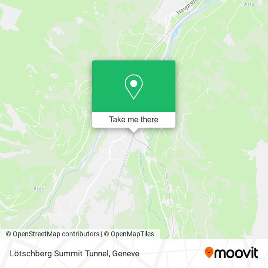 Lötschberg Summit Tunnel map