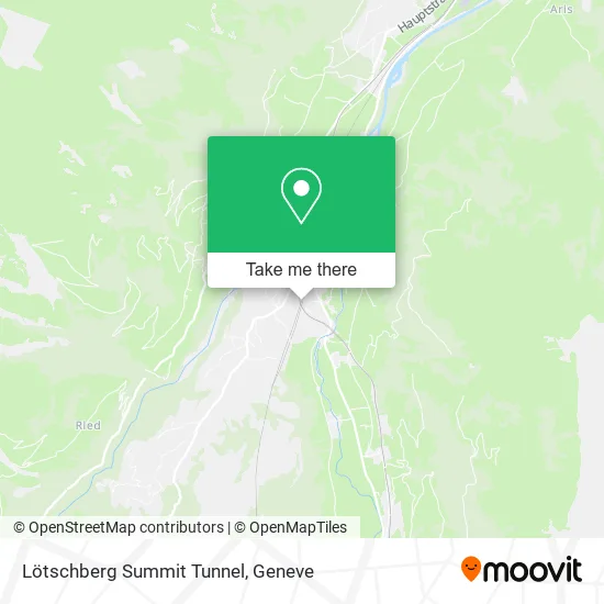 Lötschberg Summit Tunnel map