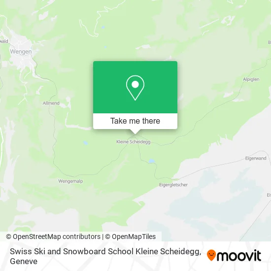 Swiss Ski and Snowboard School Kleine Scheidegg map