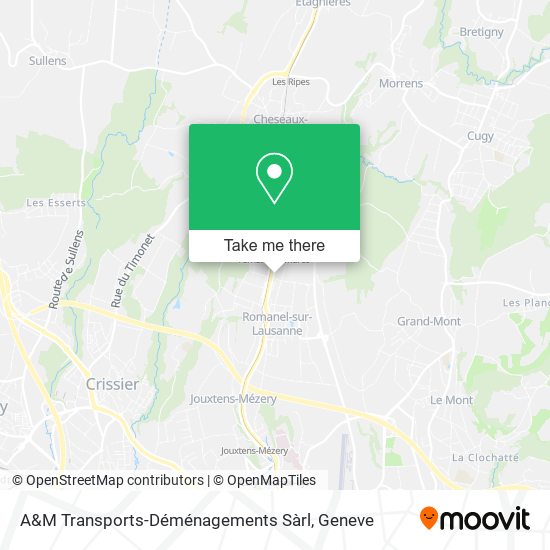 A&M Transports-Déménagements Sàrl map