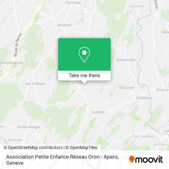 Association Petite Enfance Réseau Oron - Apero map