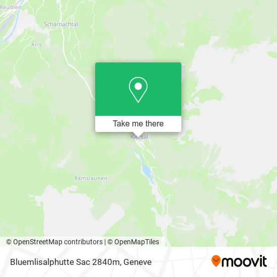 Bluemlisalphutte Sac 2840m map