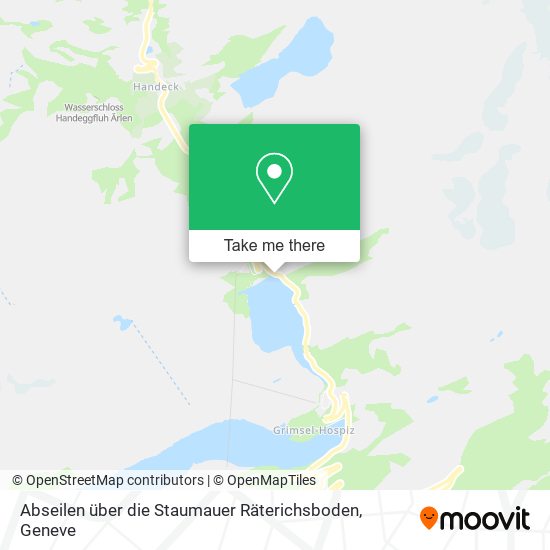 Abseilen über die Staumauer Räterichsboden map