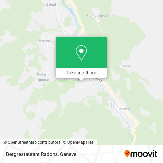 Bergrestaurant Radons map