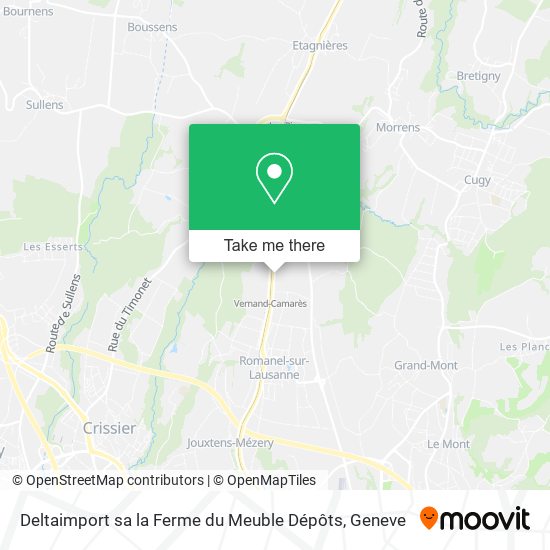 Deltaimport sa la Ferme du Meuble Dépôts map