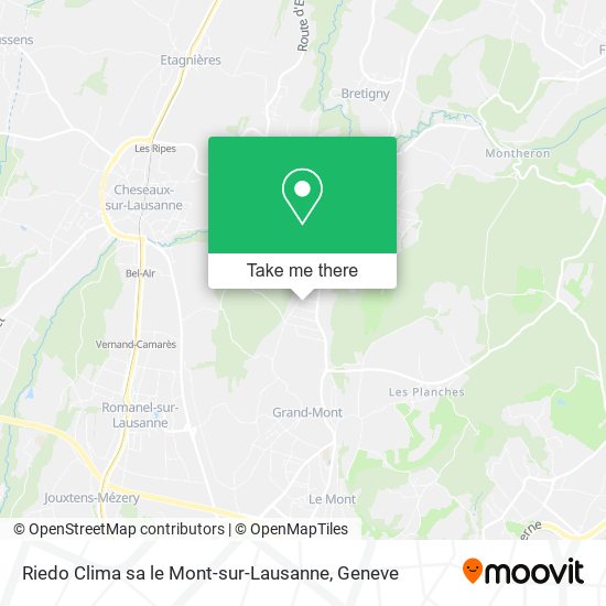 Riedo Clima sa le Mont-sur-Lausanne map