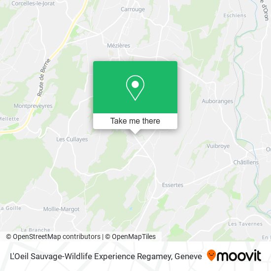 L'Oeil Sauvage-Wildlife Experience Regamey map