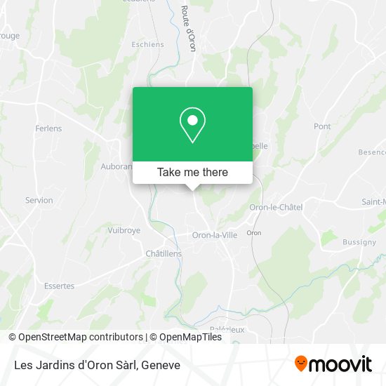Les Jardins d'Oron Sàrl map