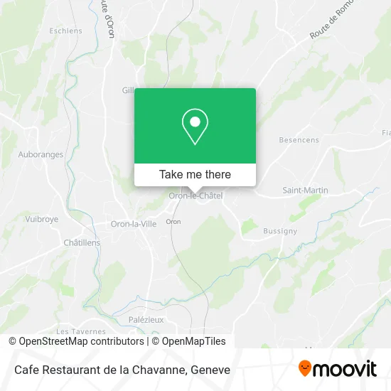 Cafe Restaurant de la Chavanne map