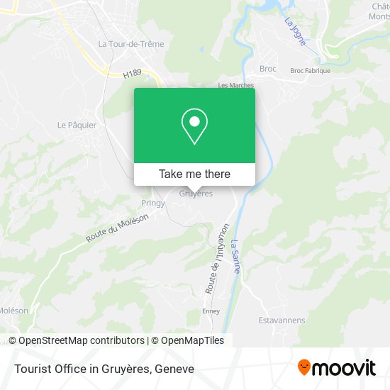 Tourist Office in Gruyères map