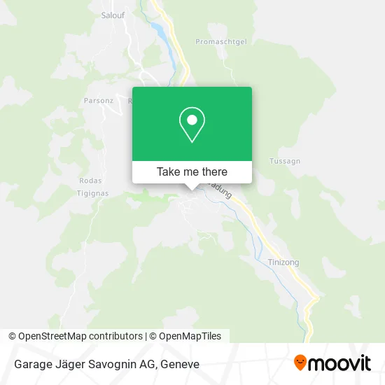 Garage Jäger Savognin AG map
