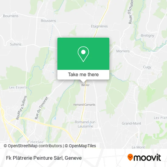 Fk Plâtrerie Peinture Sàrl map