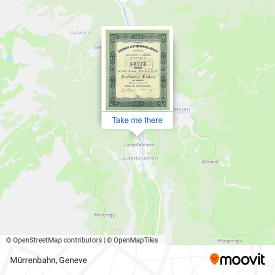 Mürrenbahn map