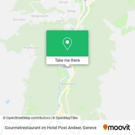 Gourmetrestaurant im Hotel Post Andeer map