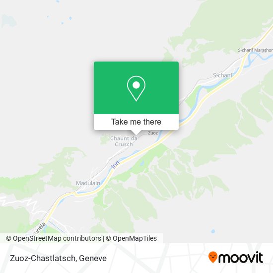 Zuoz-Chastlatsch map