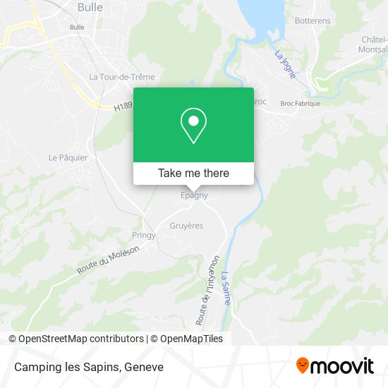 Camping les Sapins map