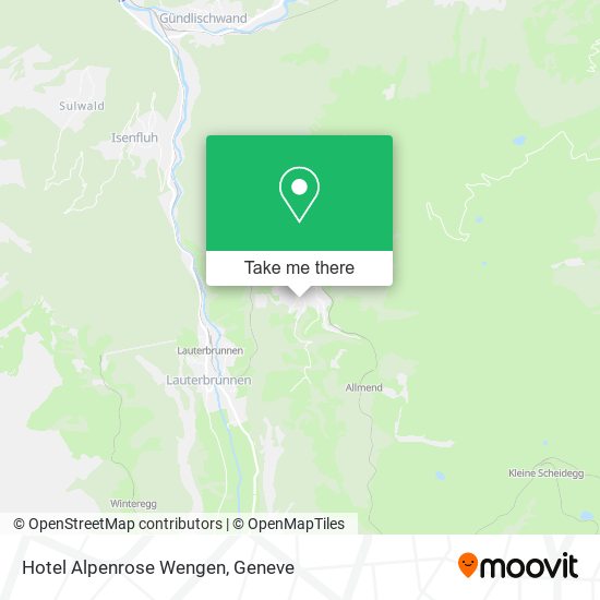 Hotel Alpenrose Wengen map