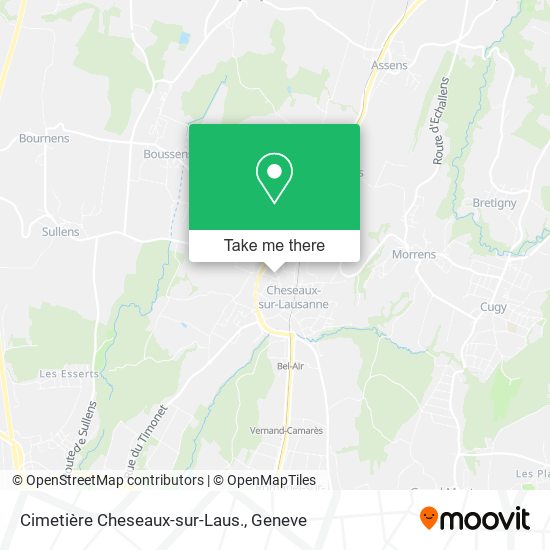 Cimetière Cheseaux-sur-Laus. map