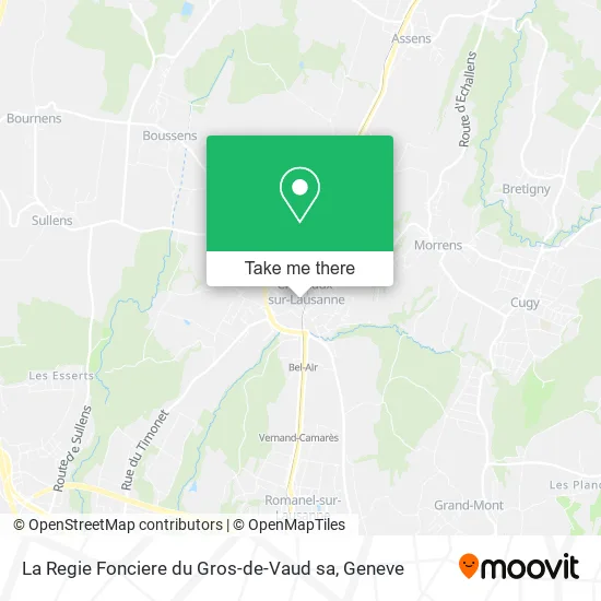 La Regie Fonciere du Gros-de-Vaud sa map