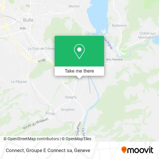Connect, Groupe E Connect sa map