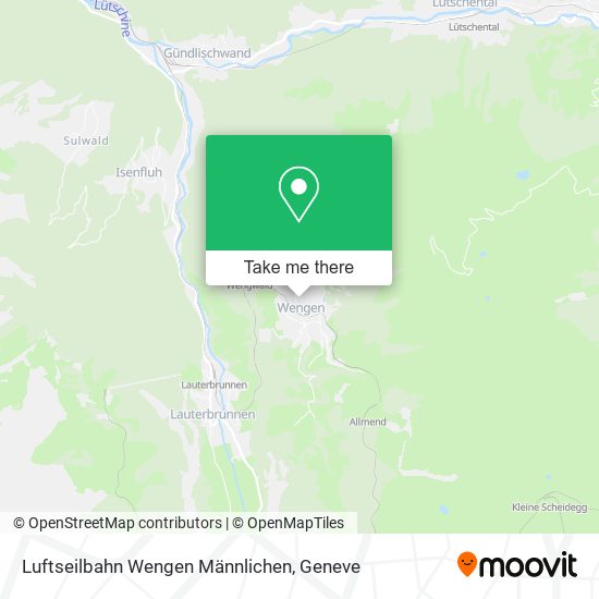 Luftseilbahn Wengen Männlichen map