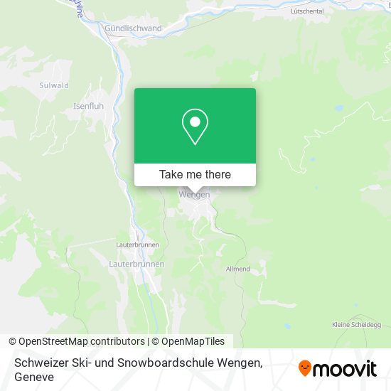 Schweizer Ski- und Snowboardschule Wengen map