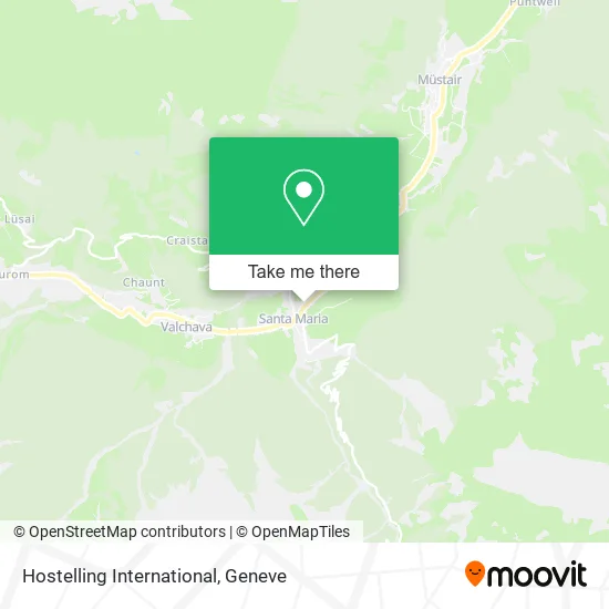 Hostelling International map