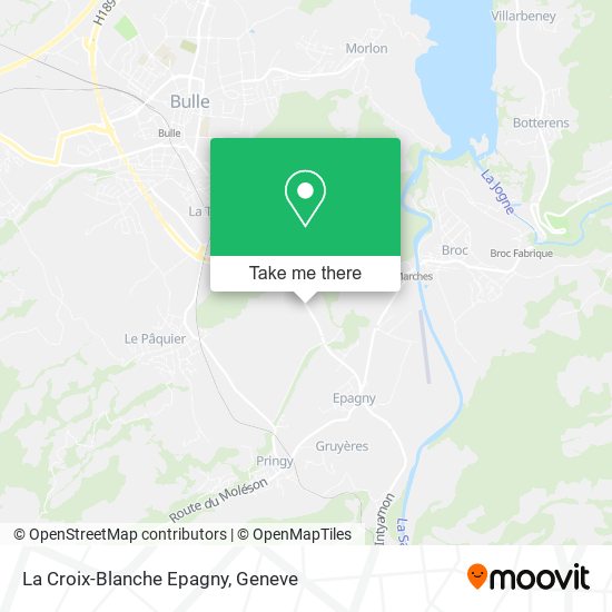 La Croix-Blanche Epagny map