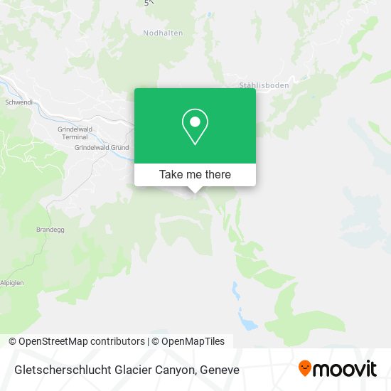 Gletscherschlucht Glacier Canyon plan