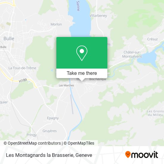 Les Montagnards la Brasserie map