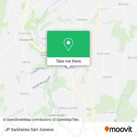 JP Sanitaires Sàrl map
