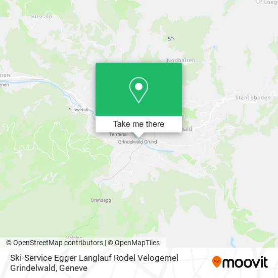 Ski-Service Egger Langlauf Rodel Velogemel Grindelwald map