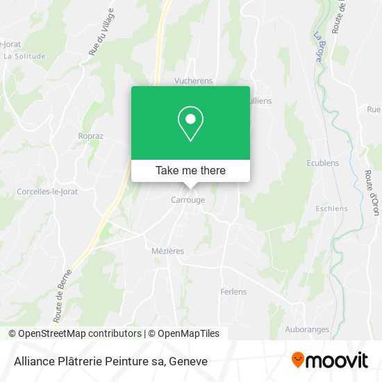 Alliance Plâtrerie Peinture sa map