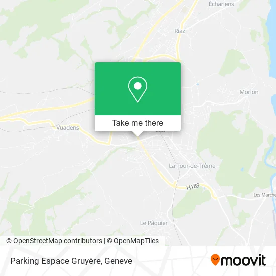 Parking Espace Gruyère map