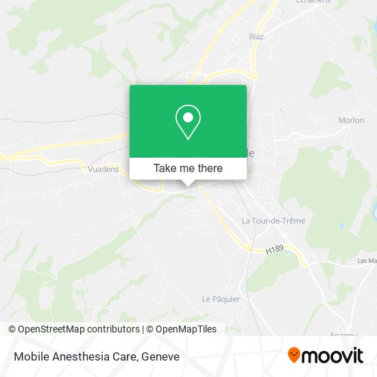 Mobile Anesthesia Care map