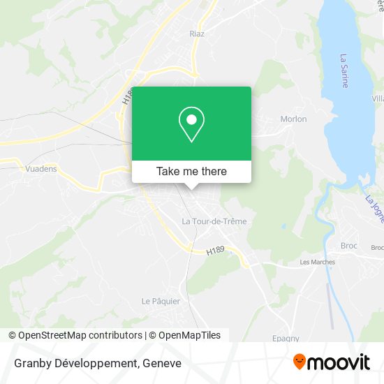 Granby Développement map