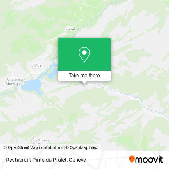 Restaurant Pinte du Pralet map