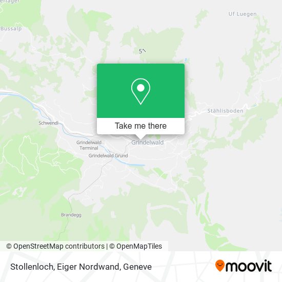 Stollenloch, Eiger Nordwand map