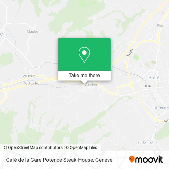 Café de la Gare Potence Steak-House map